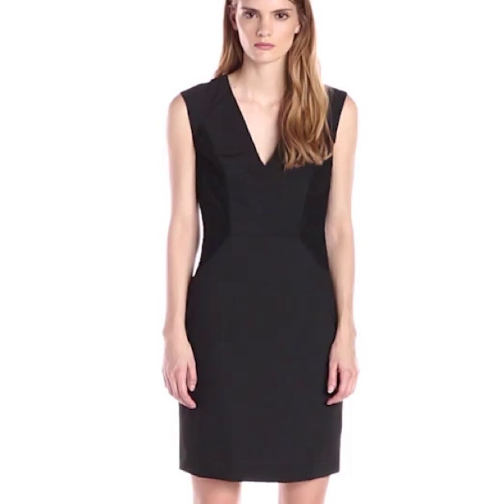 💙 EUC Rebecca Taylor Lace Accent Power Sheath Dress